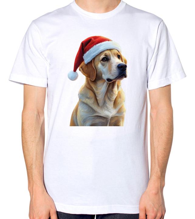 

Labrador Retriever T-Shirt Merry Xmas Men Ladies Top Dog Christmas Tee 5XL різнокольоровий