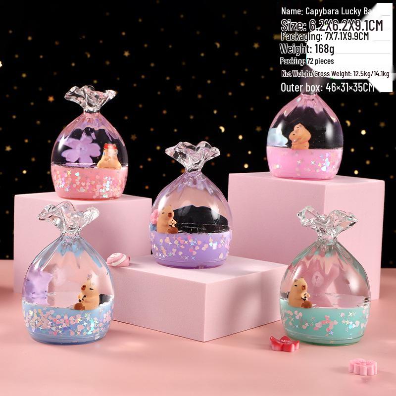 Panda Glitter Liquid Motion Hourglass - Decompression Toy & Acrylic Decoration Gift