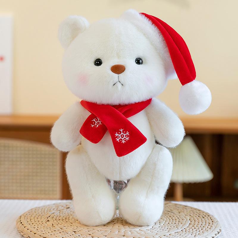 New Christmas Bear Doll Doll Cute Joint Teddy Bear Plush Toy Children's and Girls' Birthday Gift