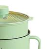 Elektrischer Hot Pot Leicht zu reinigender Kochtopf 2 Stufen einstellbar mit Trockenkochschutz für Shabu Shabu Suppe Pasta Eier Nudeln