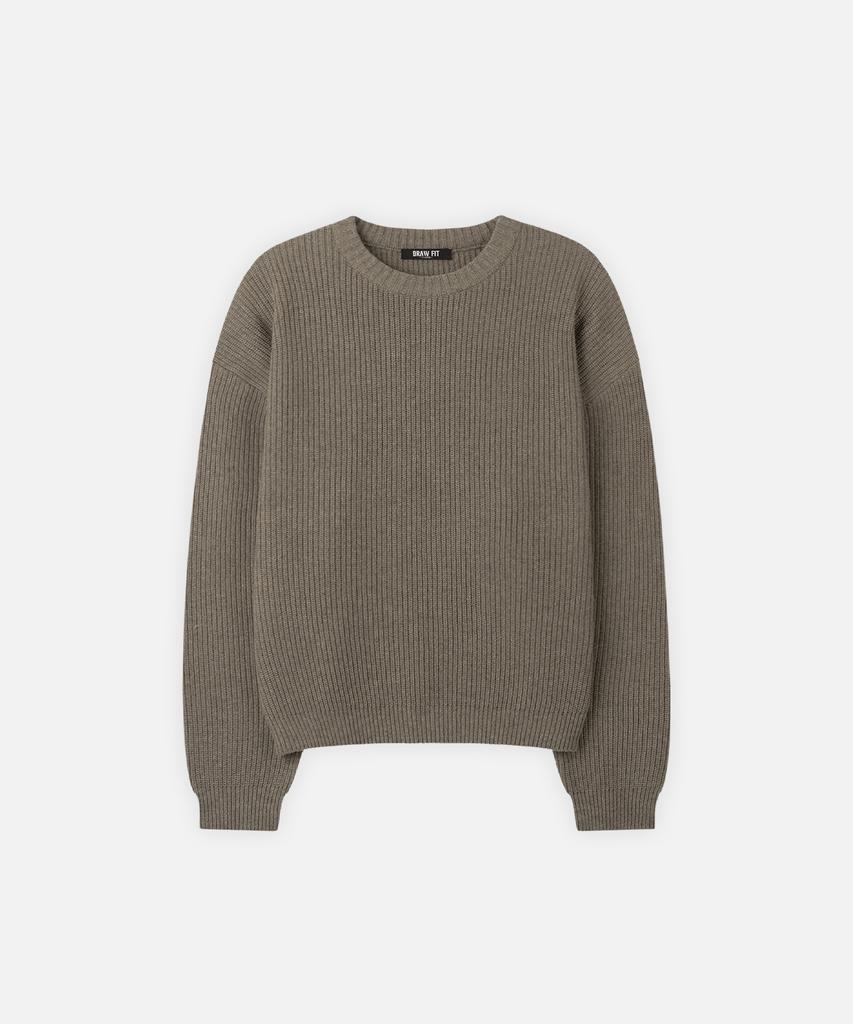 DRAW FIT Lambswool Hacci Round Knit [5Color] (Type A)