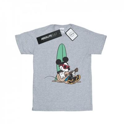 Womens/Ladies Mickey Mouse Surf And Chill Cotton Boyfriend T-Shirt