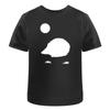 Igel unter dem Mond' Baumwoll-T-Shirt Ta046600 - Sommer-Baumwoll-Grafik-T-Shirt für Herren