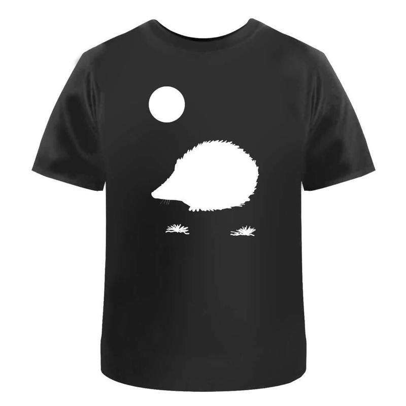 

Hedgehog Under The Moon Cotton T Shirt Ta046600 - Men s Summer Cotton Graphic Tee S разноцветный