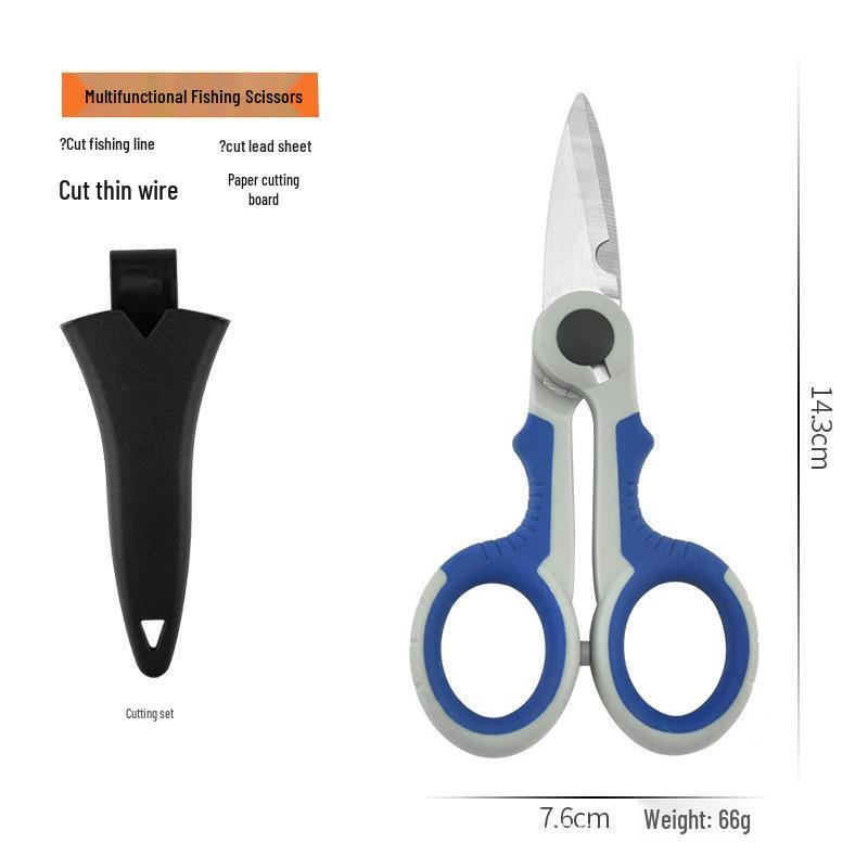Portable Multifunctional Scissors for Dyneema Fishing Line
