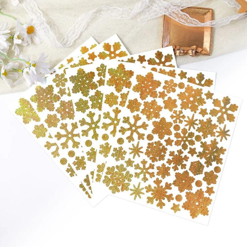 Happy New Year Christmas Wall Winter Snowflake Window Glass Stickers Merry Christmas Decors
