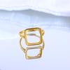Elegant Korean Style Adjustable Gold-Plated S925 Sterling Silver Open Ring