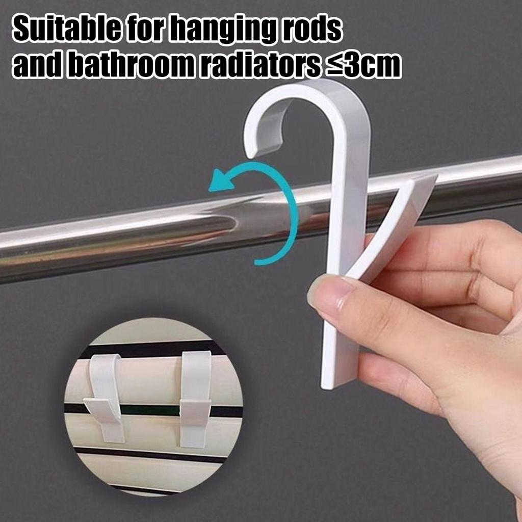 10pcs Bathroom Shower Towel Holder Hanger Heated Radiator Rail Hooks Clips Storage Racks Clothes Scarf Hanger Hooks
