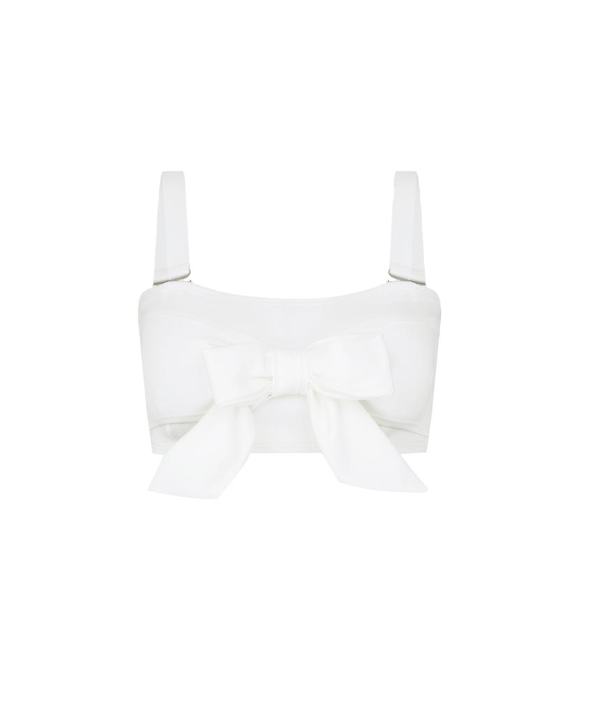 Soltipeullawo Ribbon Bra Top White