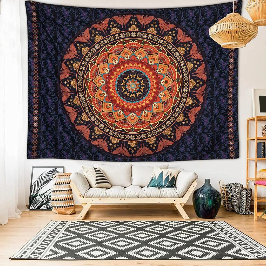 Mandala Tapestry Indian Bohemian Psychedelic Background Cloth Home Decoration Room Living Room Wall Hanging Cloth