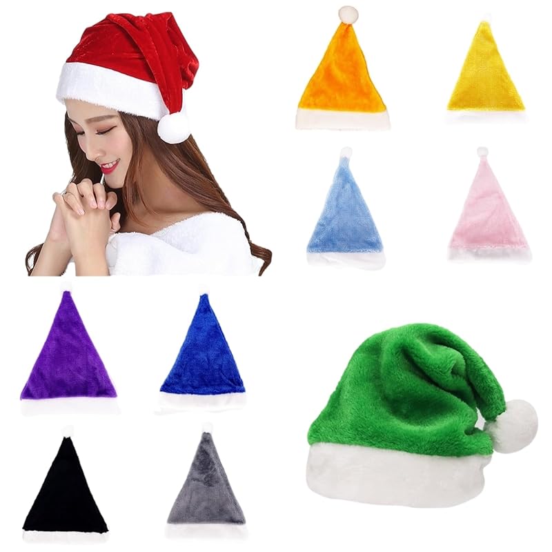 

[Cicogna] Santa Claus hat colorful santa hat 10 colors to choose from Christmas santa cosplay costume costume santa hat (10 color set)