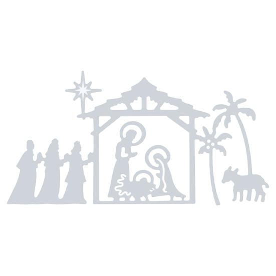 

Святое Рождество Вырубные штампы DIY Скрапбукинг Тиснение Бумага Карты Фото Трафарет Форма серебряный