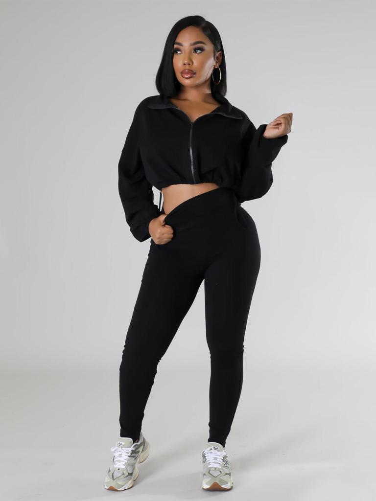 TW502 Women's European-American Autumn/Winter Fashion Sports Hoodie & Pants Set