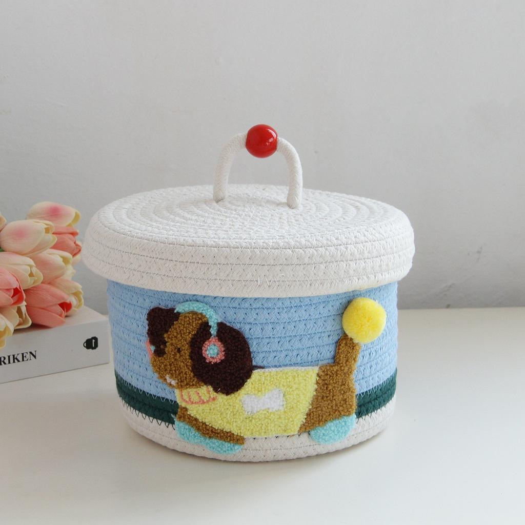 Cartoon Desktop Storage Box, Living Room Coffee Table, Household Storage Basket, Snack, Sundries, Cosmetics Organization