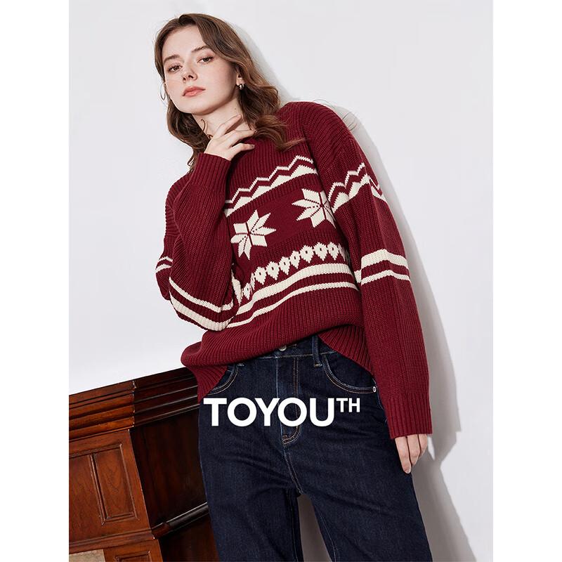 

Women s Vintage Color-Block Knit Sweater S
