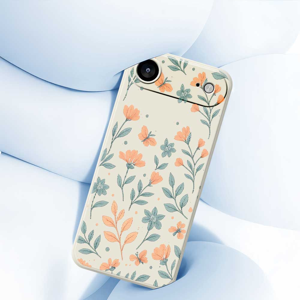 For iPhone 17 Air Case Yellow Flowers Pattern Printing Straight Edge TPU Phone Back Cover