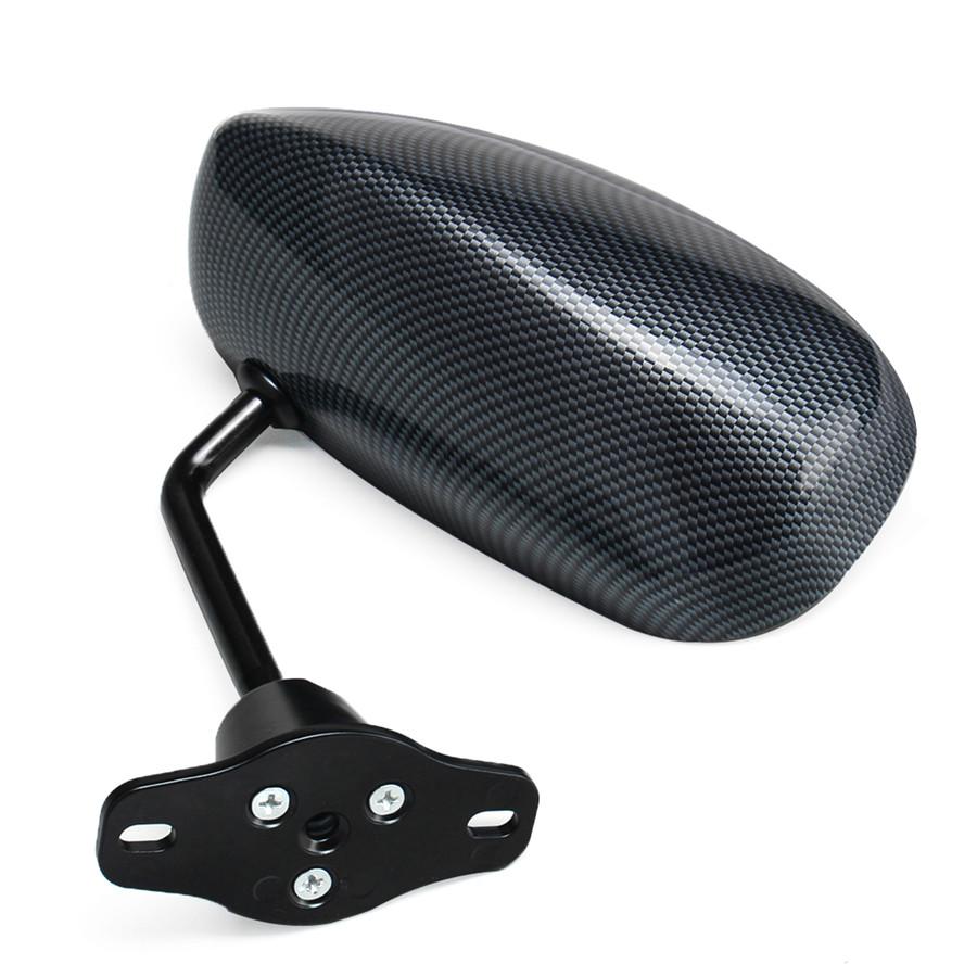 2X F1 Style Carbon Fiber Racing Car Door Side Mirror Blue Lens With Accessories