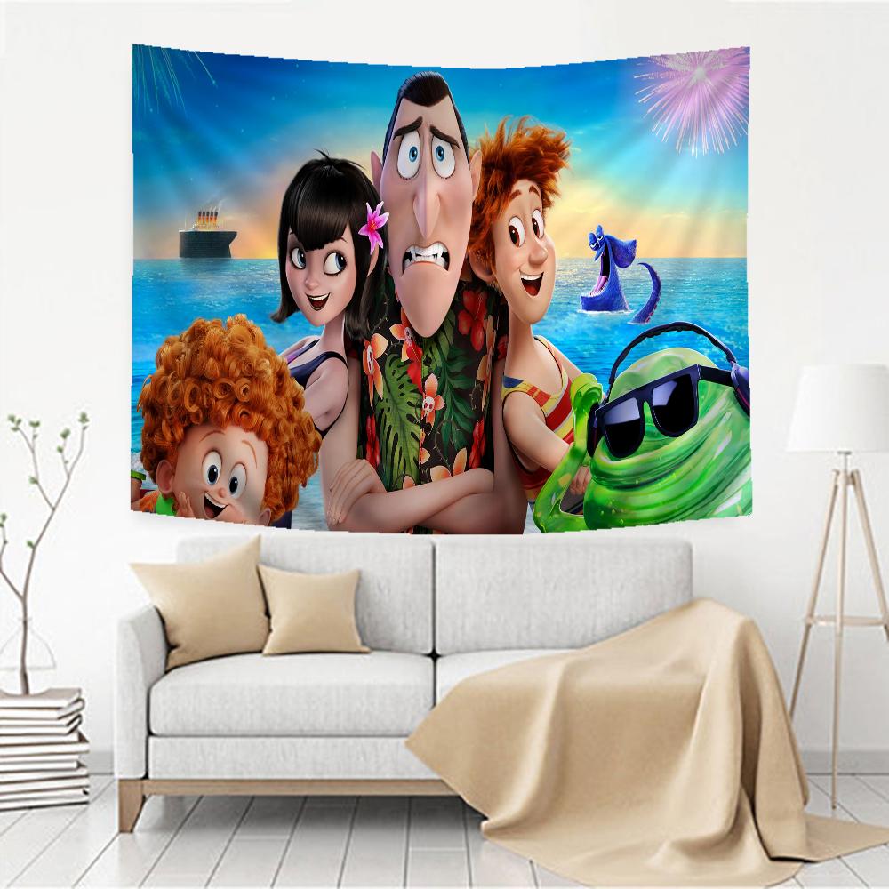 Pânză de fundal reutilizabilă Hotel Transylvania Pânză de fundal cu imprimeu de animale pentru decorarea petrecerii de ziua copiilor