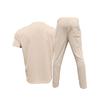 Men's 2-Piece Tracksuit Side Stripe Short Sleeve T-Shirt Jogger Pants Casual Sports Set
