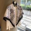 110*110cm Light Thin Square Scarf Polka Dot Silk Headscarf Fashion Beach Headscarf  for Women Girls