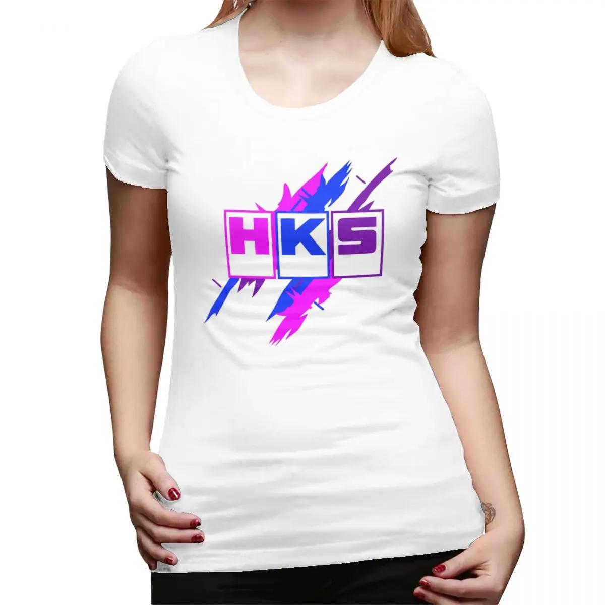

HKS Logo Car JDM TShirt for Women ONeck Streetwear T Shirts Womens Tees Short Summer Clothes Tops S