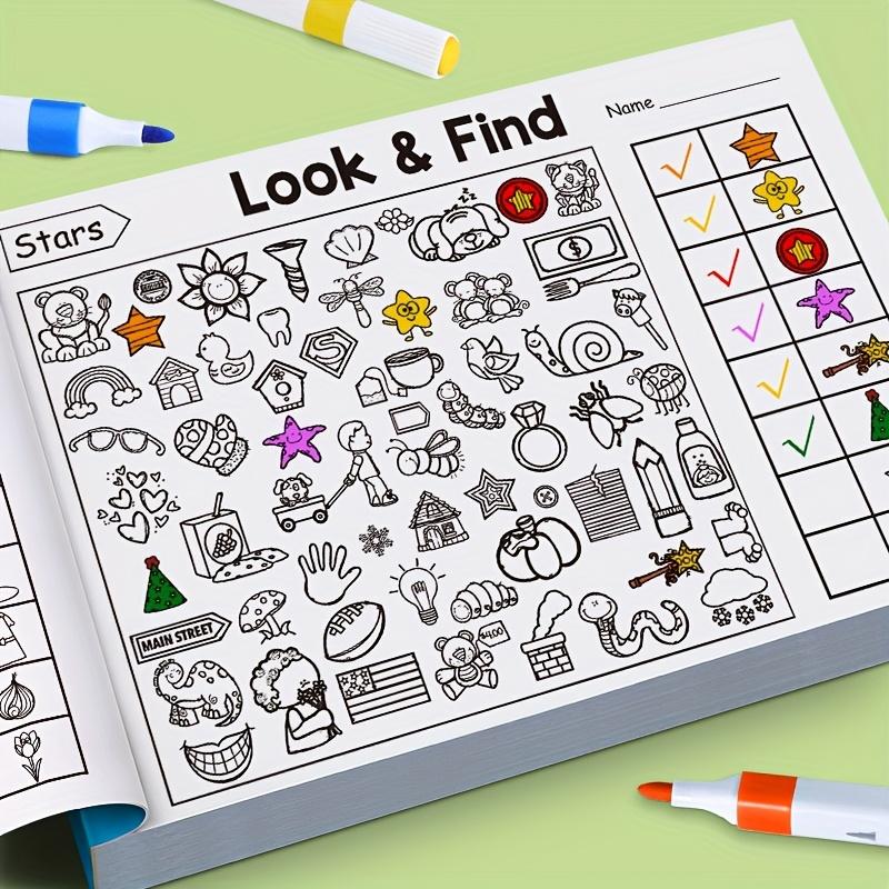 Children's Interactive Hide-And-Seek Book - Observation Plus Search Game Book Featuring Visual Search Exercises Focus Games Classroom Activities