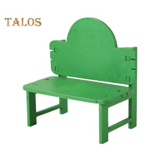 

Миниатюрная скамейка 1:12/1:16 масштабных моделей декоративных деревянных мини-кресел, фигурок для кукольного домика, коллекция мебели зелёный