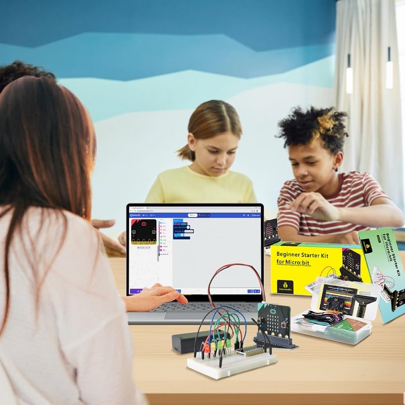 KEYESTUDIO Microbit Basic Starter Kit for BBC V2 Accessories STEM Kit Coding for Kids Beginners Microbit (Includes Microbit V2)