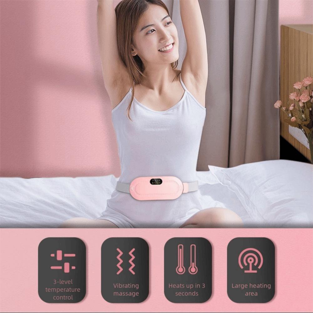 LED Display Electric Warm Waist Belt 4 Gear Massage Vibrating Abdominal Massager  Body Shaping