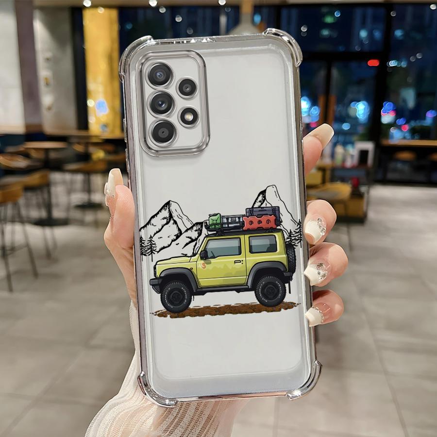 Case for Samsung Galaxy A52 A17 A33 A25 A13 A15 A26 A16 A35 A36 A21s A24 Soft Cover Cartoon Cool Car