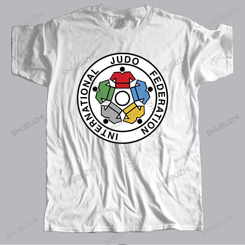 New fashion crew neck tshirt summer cotton tees loose tops IJF International Judo Federation unisex Male Short Sleeve TSHIRT S
