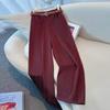 Women's High-Waisted White Wide-Leg Jeans - Spring/Autumn 2024 Slimming Casual Pants