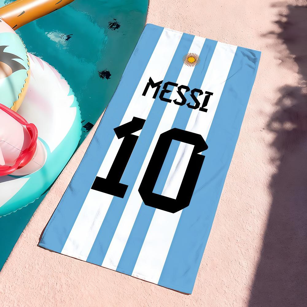 Modedruck M-Messi Handtuch Trockentuch Badehandtuch Anwendbar für Leichte Schwimmaktivitäten Camping Yoga Strand Ausflüge