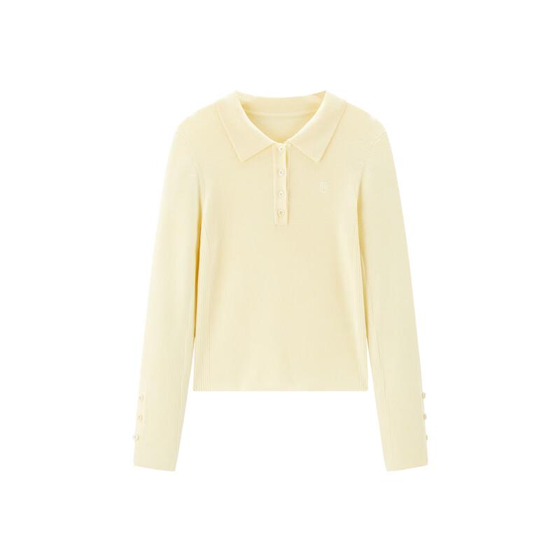 PEACEBIRD Women's Lapel Knit Pullover Sweater