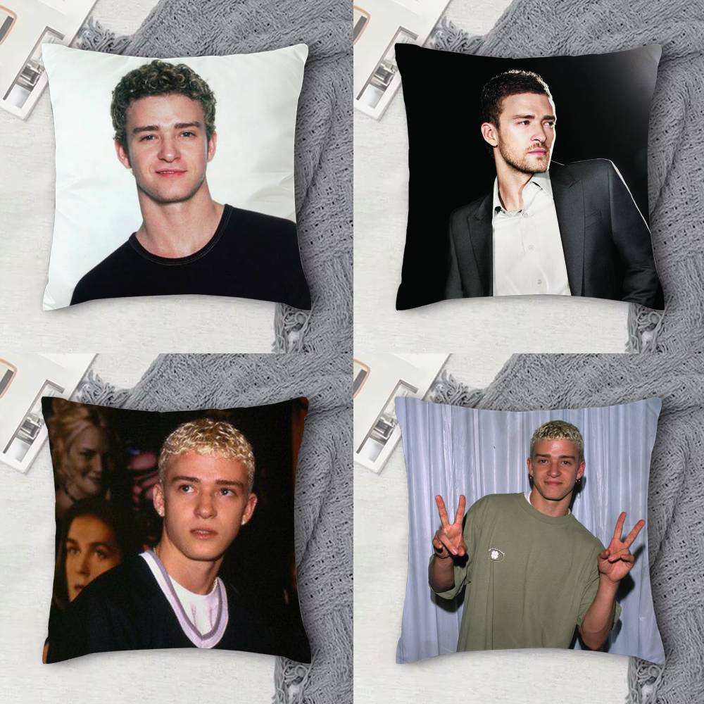 JJustin Timberlake Doublesided Printed Square Decorative Cushion Cover for Sofa Living Room Home Decor