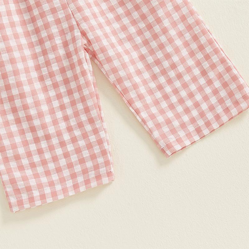 Kids Girl Overalls Clothes Infant Baby Kids Girl Sleeveless Plaid Print Romper Jumpsuit Playsuit Sunsuit Outfits Clothes
