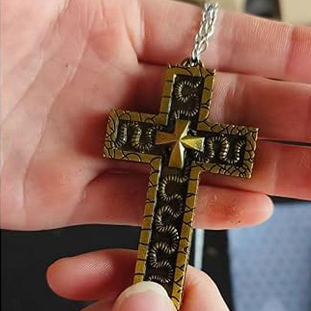 With Secret Compartment Cross Pendant Necklace Openable Charm Jewelry Chain Pendant Necklace