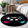 1Pc Game Theme Printed Circular Carpet, Home Door Mat, Outdoor Travel Protection Carpet A7