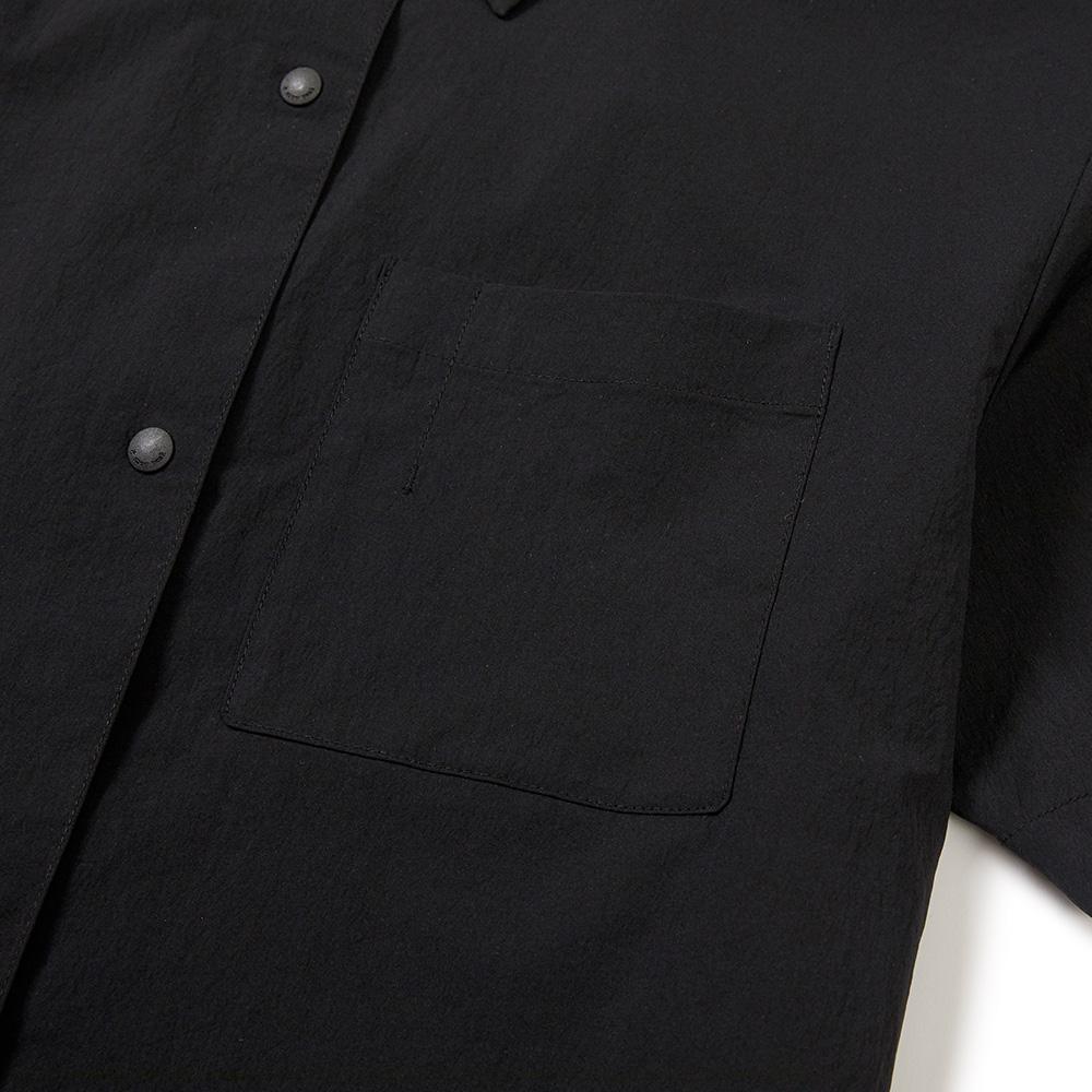 [Snowpeak] Root Women's Semi-Crop Pocket Short-Sleeve Shirt Black (S24MWRSH61)