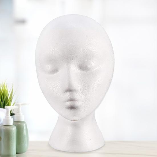 Foam Mannequin Head Reusable Head Model Mannequin Head Wig Holder Cap Display Stand