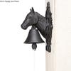 Iron Horse Head Deer Head Bell Hanging Decorations Wind Chimes Doorbell Wall Mounted Decoration Crafts Animal Wall Hanging