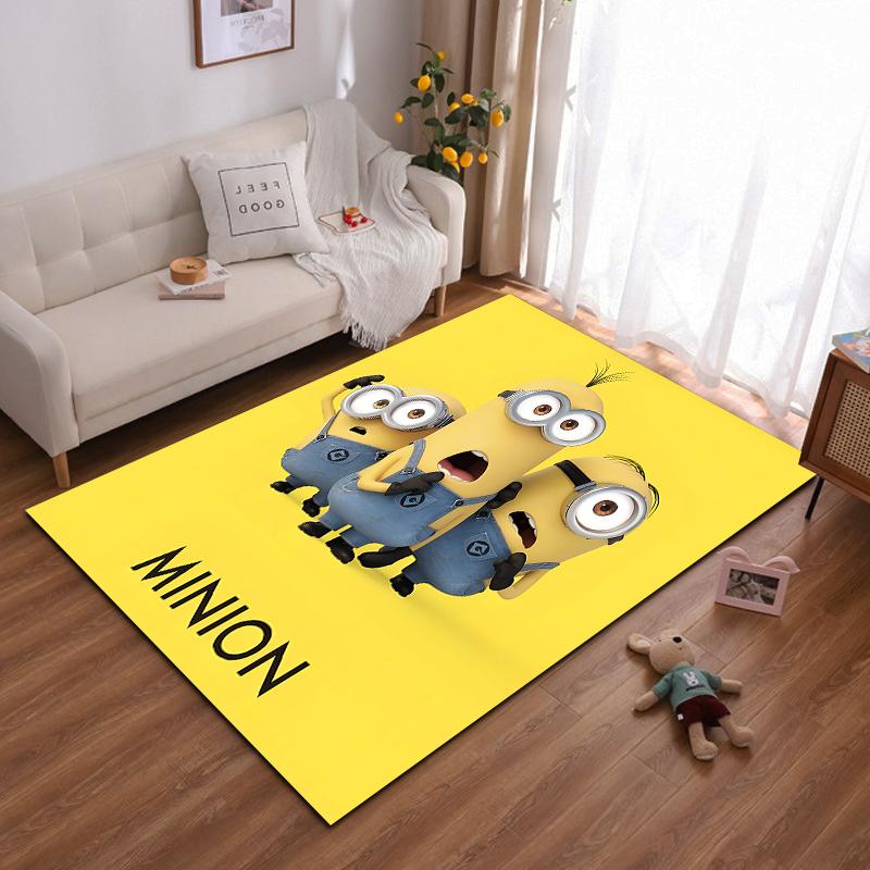Yellow Cartoon Minions Design Carpet for Kids Room and Living Area  Suitable for use as an anti-slip for living room bedroom sofas 40x60cm( 15x23in )