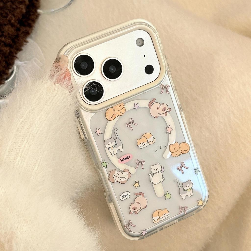 Cute Cat Phone Case for iPhone 16, iPhone 17, and iPhone 17 Pro Max