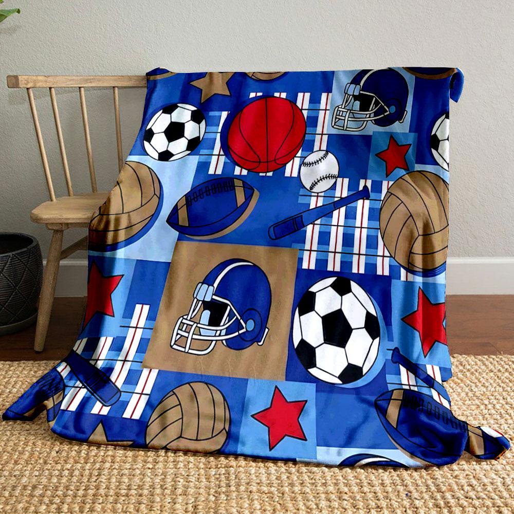 

Sports Pattern Cozy Blanket bedroom Blanket for Livingroom Couch lunch break Soft throw for Friend s festival Gift 80cm x 120cm