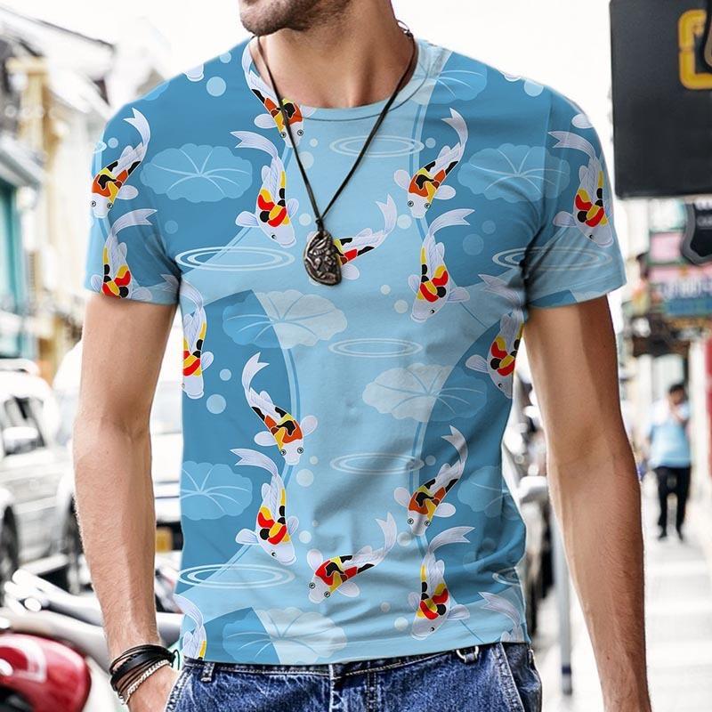 Men's Casual Tees Summer Short Sleeve Round Neck Popular Clothes 3D Print Graphic Streetwear T-Shirts