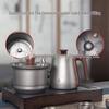 Tang Dynasty Style Titanium Electric Teapot: Adjustable Temperature, Auto-Fill, Heat-Preserving Kettle for Brewing and Boiling.