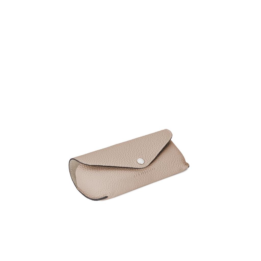 BONAVENTURA Flap Eyeglass Shrink Italian Genuine Case, Leather, Greige, Leather, Leather, Gift, BECT2-GG