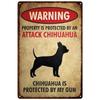 Animal Family Warning Poster On the Wall, Metal Plaque