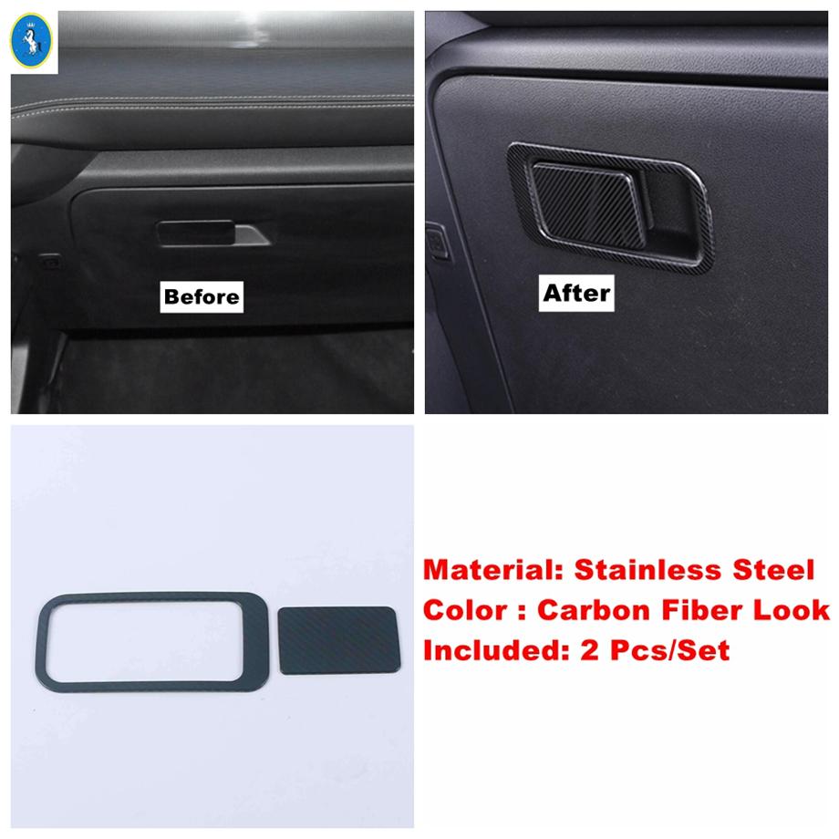 Carbon Fiber Auto Water Cup Holder / Gear Panel / Glove Storage Box Cover Trim Accessories For Haval Jolion    2024