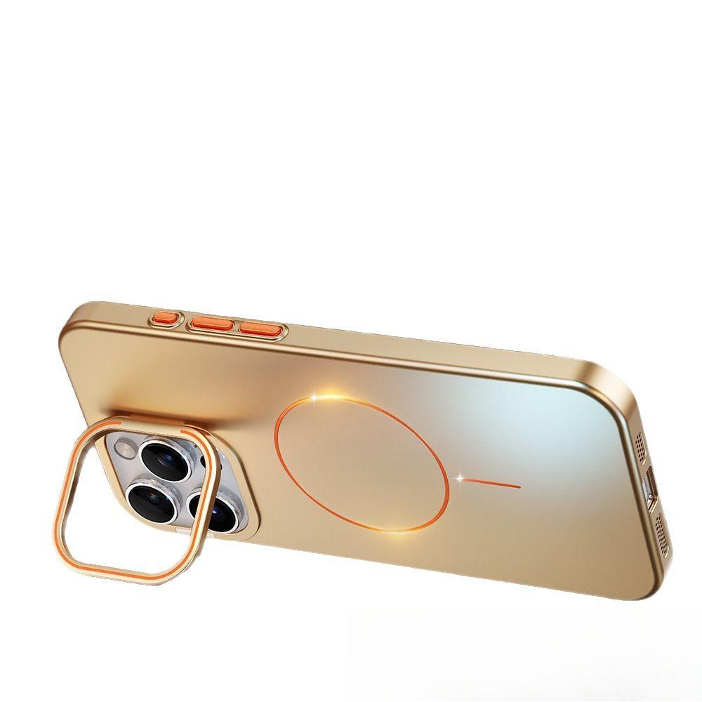 

Applicable To IPhone16PROMAX Lens Holder, Phone Case, Apple 15 Gilded Thin Ring Magnetic Matte PC Case 14 iPhone 16promax
